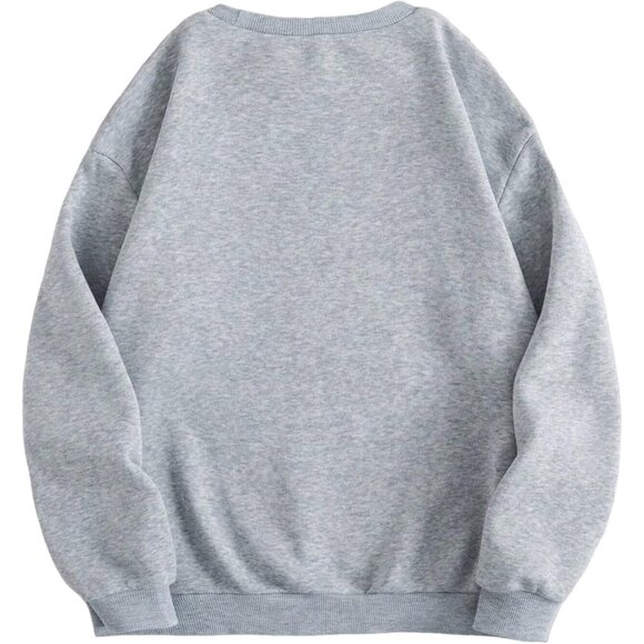 ⚡Women Grey Florida Imported Graphic Crewneck Long Sleeve Pullover Sweatshirt - Picture 2 of 5